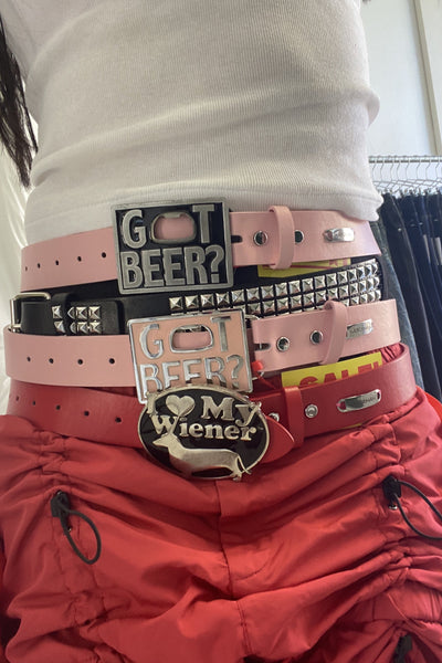 GOT BEER? Belt Buckle / Pink [LAST ONE]