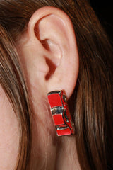 Traffic Jam Earring / Red or Blue